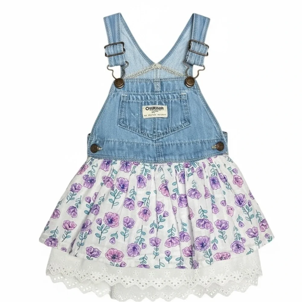 OshKosh B'gosh Overalls Floral Eyelet Skirt Dress